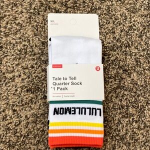 Lululemon Athletica Red and White Performance Athletic Socks